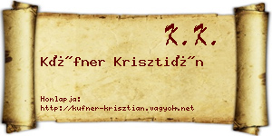 Küfner Krisztián névjegykártya