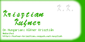 krisztian kufner business card